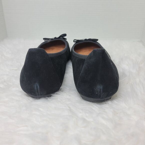 Vionic Minna Women's Size 8.5 Ballet Flat Black Cap Toe Crocodile Bow Shoes - Picture 4 of 10